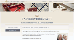 Desktop Screenshot of papierwerkstatt.de