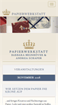 Mobile Screenshot of papierwerkstatt.de