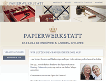 Tablet Screenshot of papierwerkstatt.de
